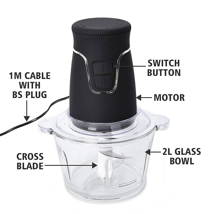 Easy Speedy Blender (600ml Jar, Cross Blade, 2L Glass Bowl and 100ml Grinding Jar)