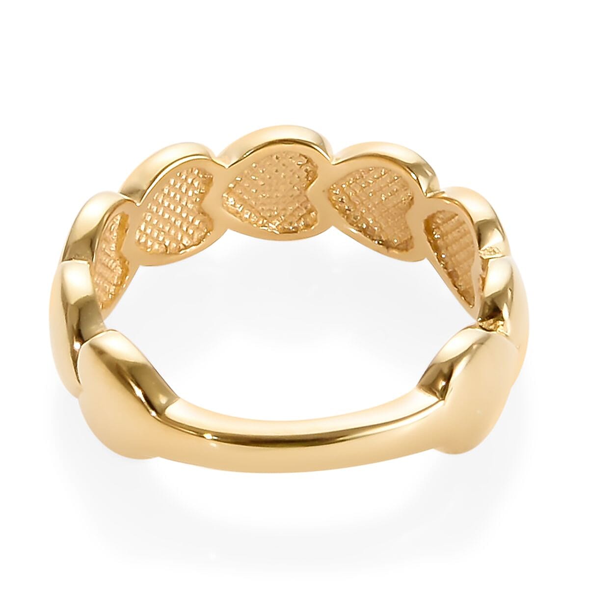 14K Gold Overlay Sterling Silver Heart Ring