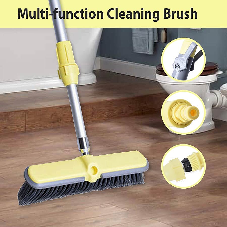 Water Broom Set (Includes Hard Wire Brush Head and Soft Wire Brush Head (L: 118-185 Cm)