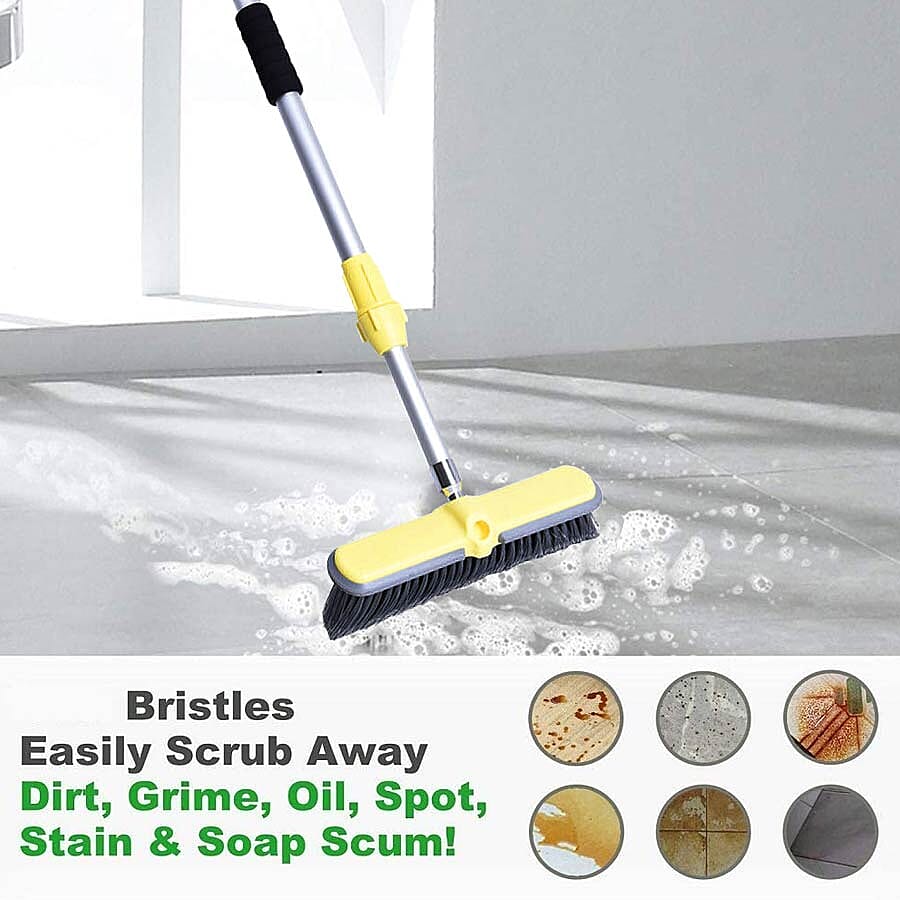Water Broom Set (Includes Hard Wire Brush Head and Soft Wire Brush Head (L: 118-185 Cm)