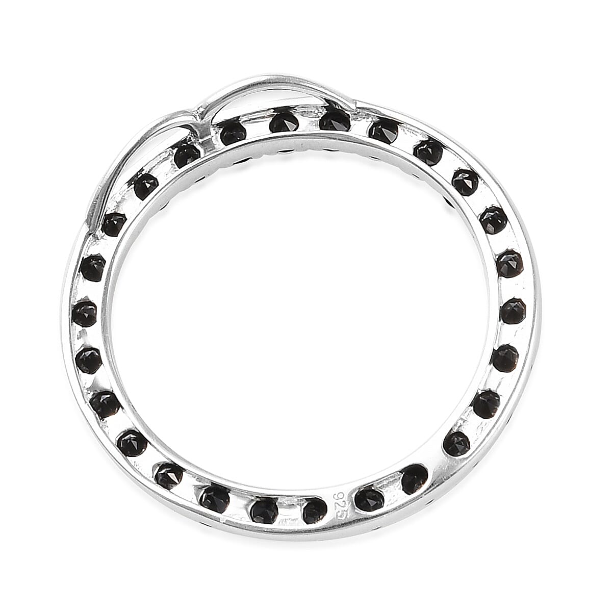 J Francis -  Aurore Boreale Crystal (Rnd)  Circle Pendant in Sterling Silver