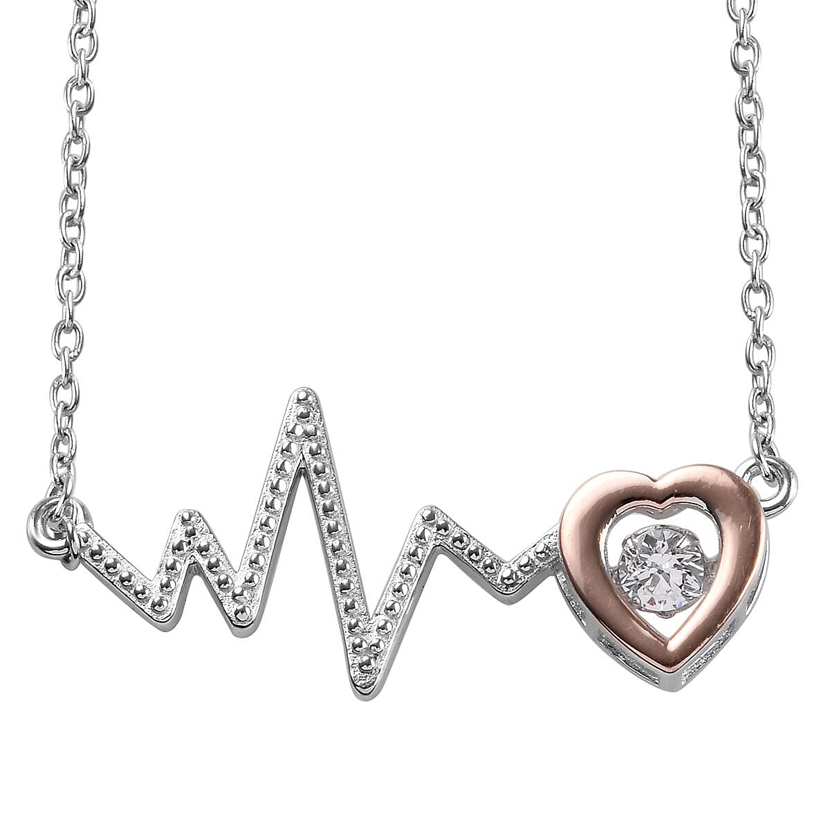 Heartbeat collection necklace hot sale platinum plated