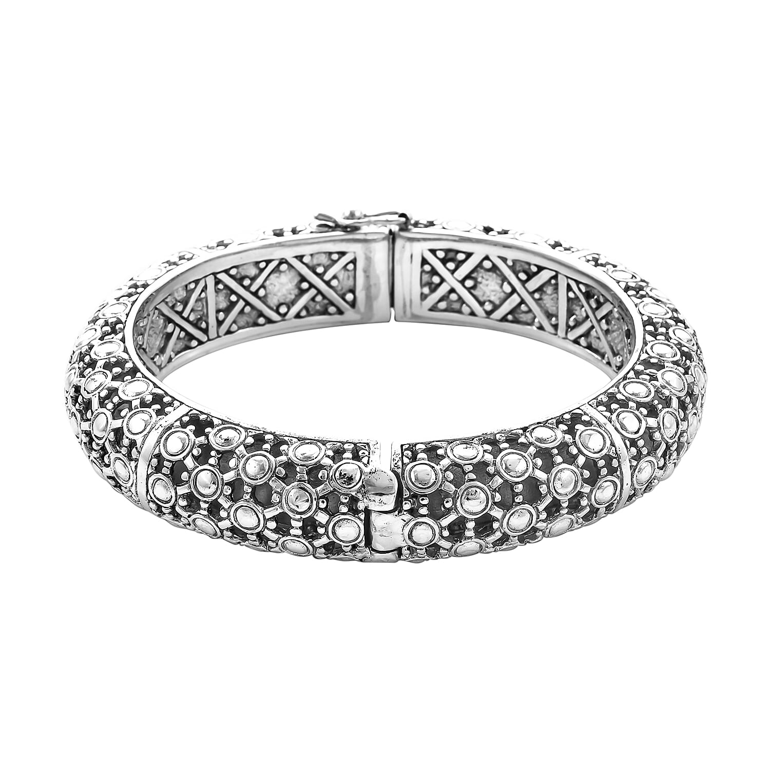 Royal Bali Collection - Sterling Silver Bangle (Size 7.50), Silver wt 87.13 Gms