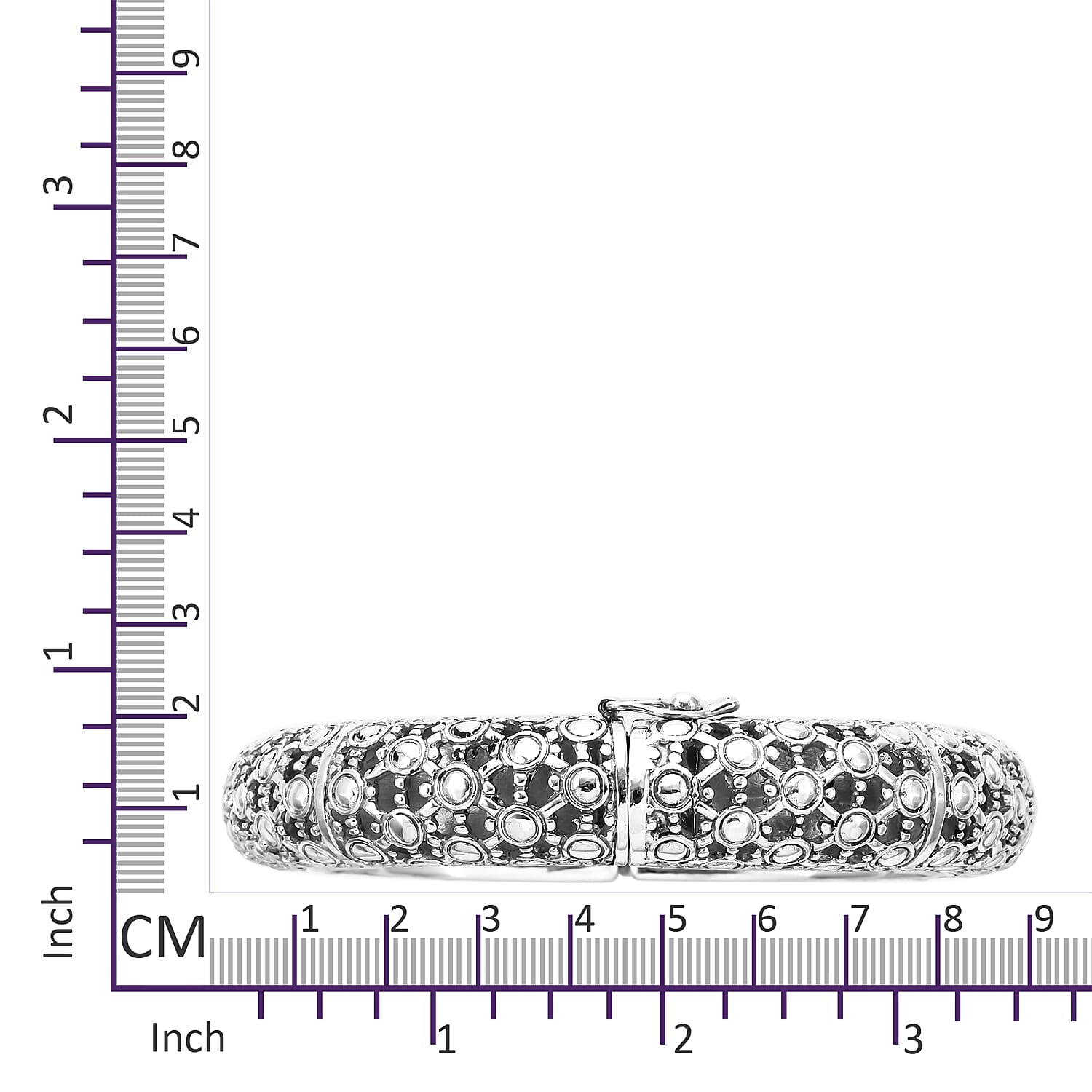 Royal Bali Collection - Sterling Silver Bangle (Size 7.50), Silver wt 87.13 Gms