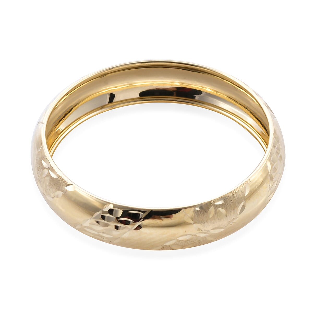 9K Yellow Gold Diamond Cut Band Ring