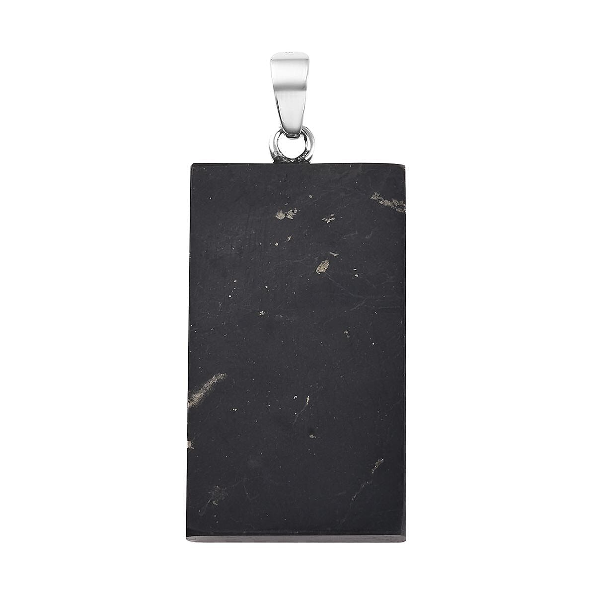 Constituted Elite Shungite Pendant in Sterling Silver 41.96 Ct.