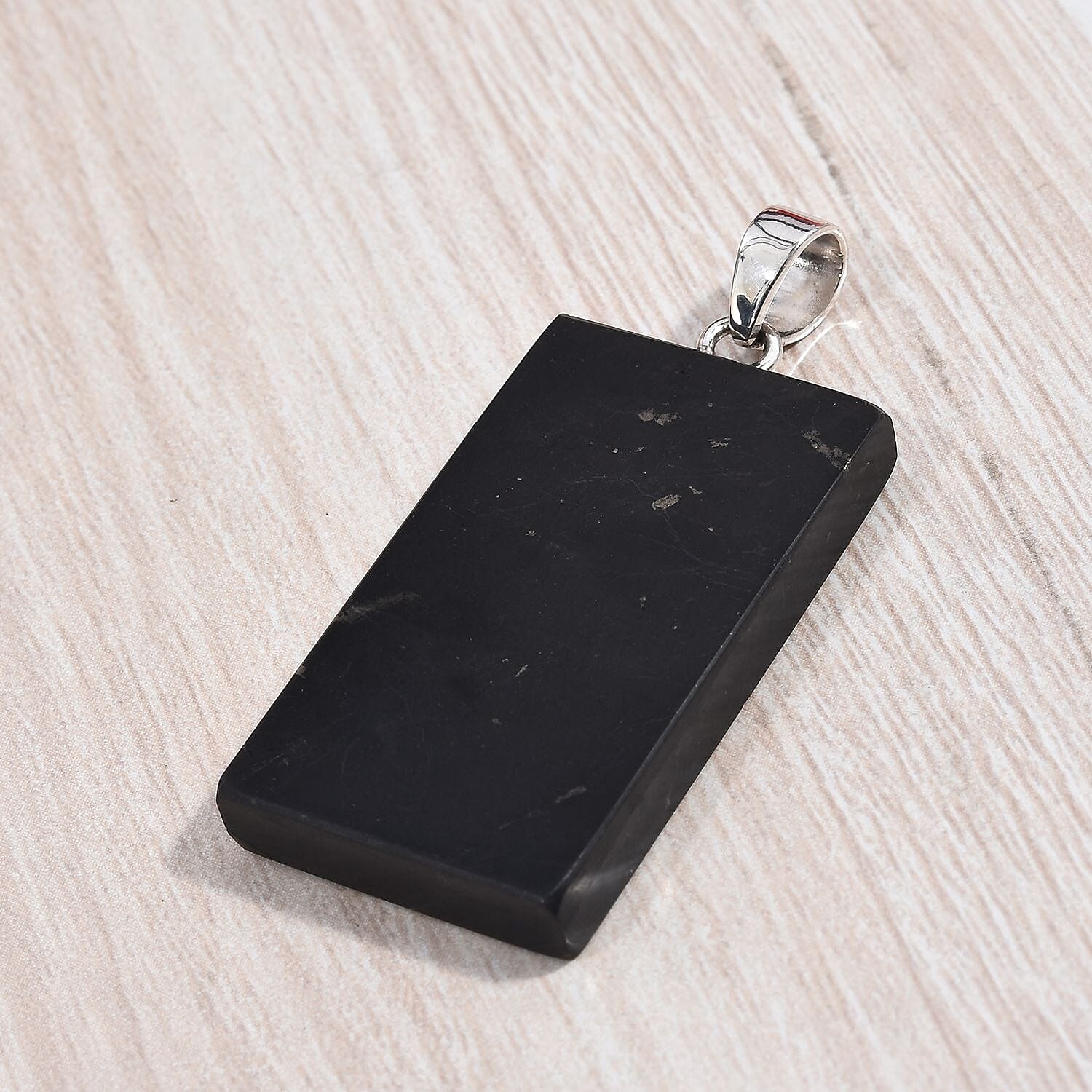 Constituted Elite Shungite Pendant in Sterling Silver 41.96 Ct.