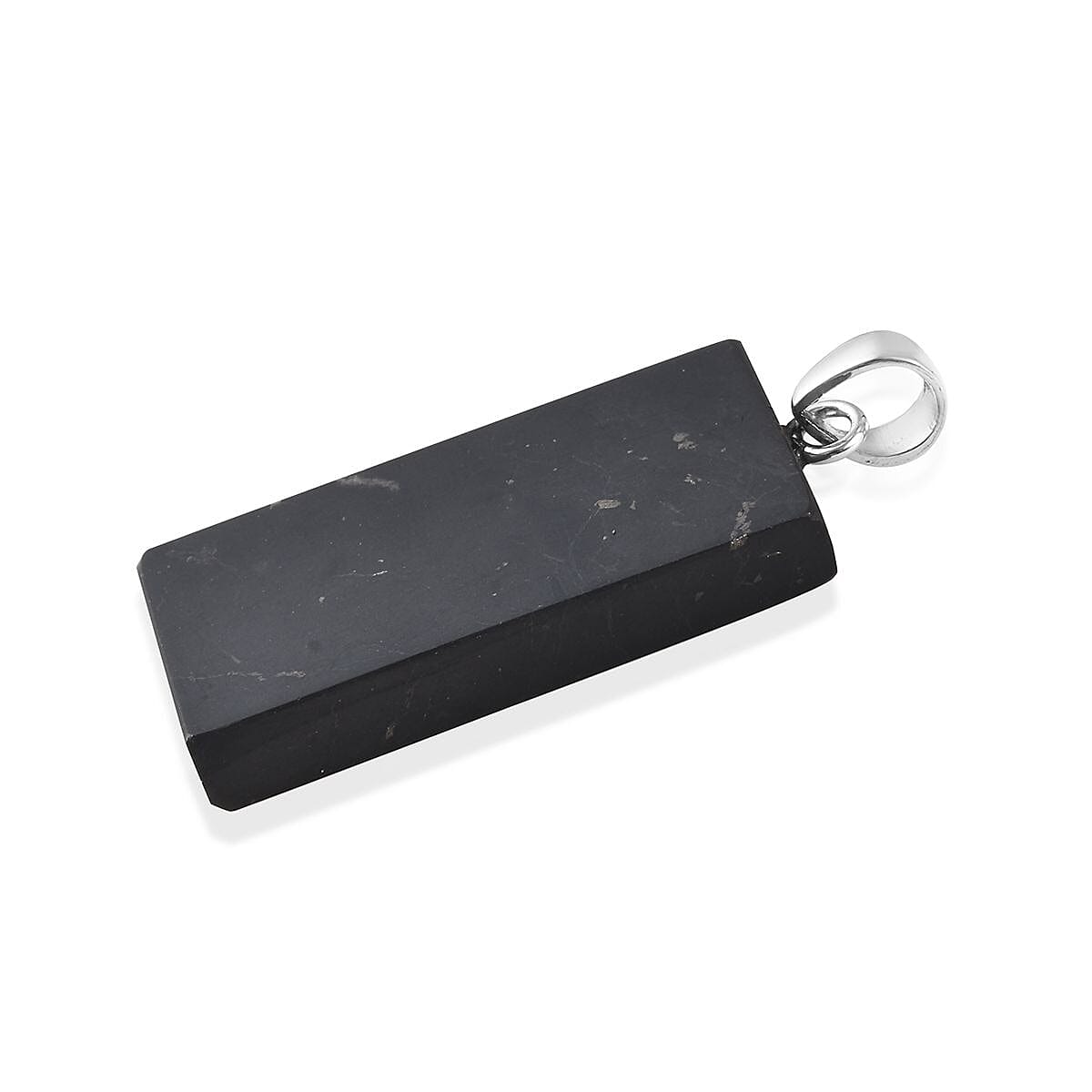 Constituted Elite Shungite Pendant in Sterling Silver 41.96 Ct.