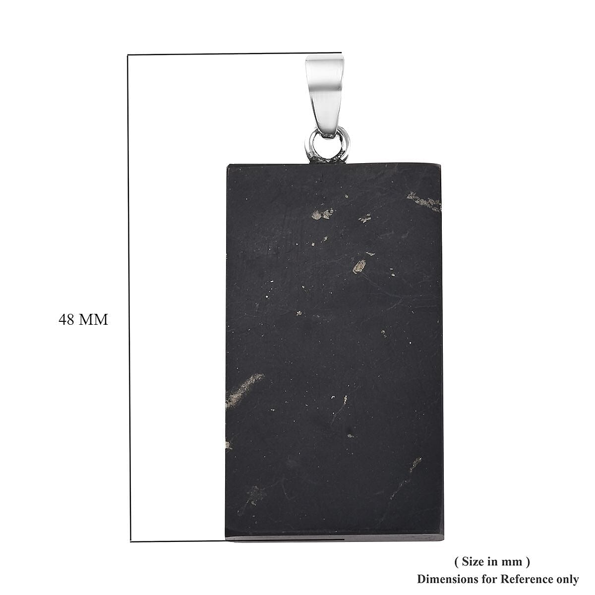 Constituted Elite Shungite Pendant in Sterling Silver 41.96 Ct.