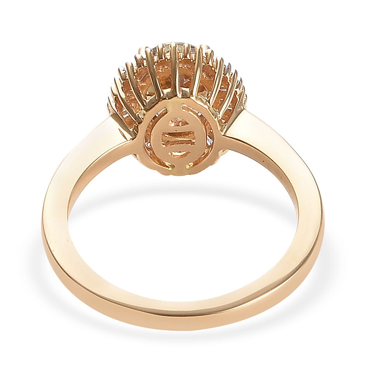 ILIANA 18K Y Gold 100% Natural AAA Turkizite (Ovl 8x6mm) and Diamond (SI-G-H) Ring 1.33 Ct., Gold wt 4.50 Gms.