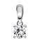 0.50 Ct Diamond Solitaire Pendant in 9K White Gold SGL Certified I3 GH