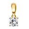 0.50 Ct Diamond Solitaire Pendant in 9K Gold SGL Certified I3 GH