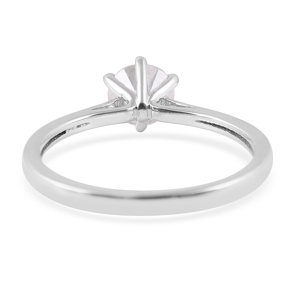 9K White Gold SGL CERTIFIED Diamond (I3-G-H) Solitaire Ring 1.00 Ct.