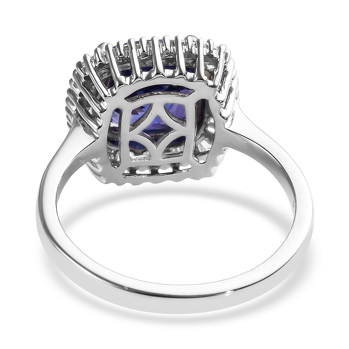 RHAPSODY 950 Platinum AAAA Tanzanite (Cush), Diamond (VS-E-F) Ring 3.00 Ct, Platinum wt. 5.00 Gms