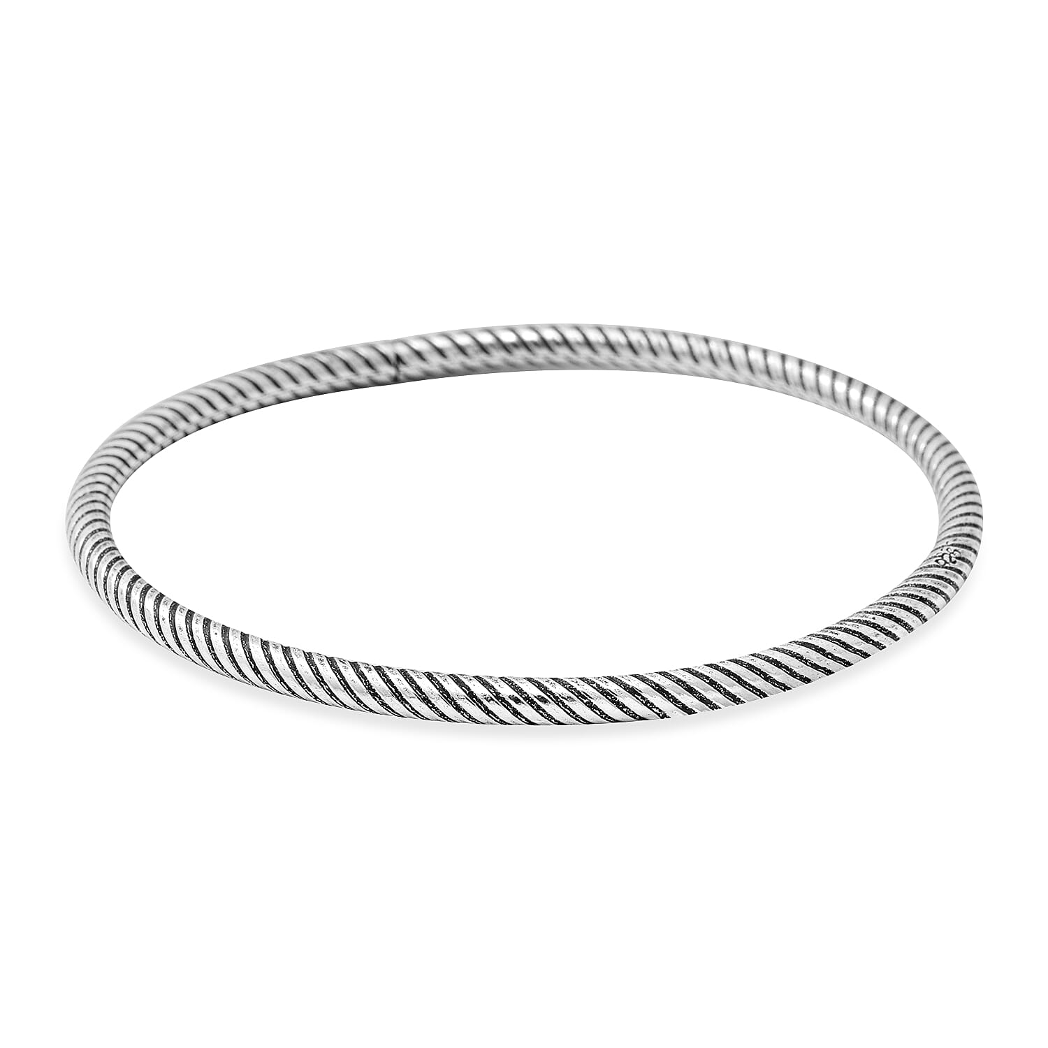 Sterling Silver Twisted Bracelet (Size 7), Silver wt 5.89 Gms