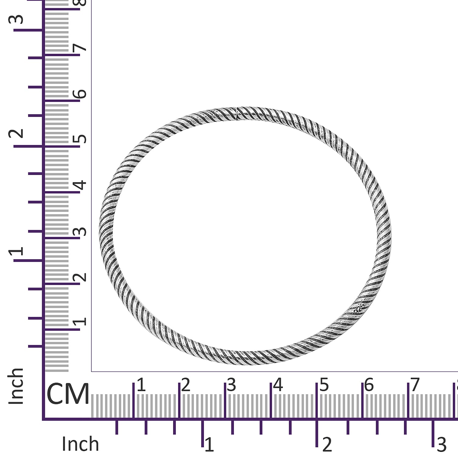 Sterling Silver Twisted Bracelet (Size 7), Silver wt 5.89 Gms