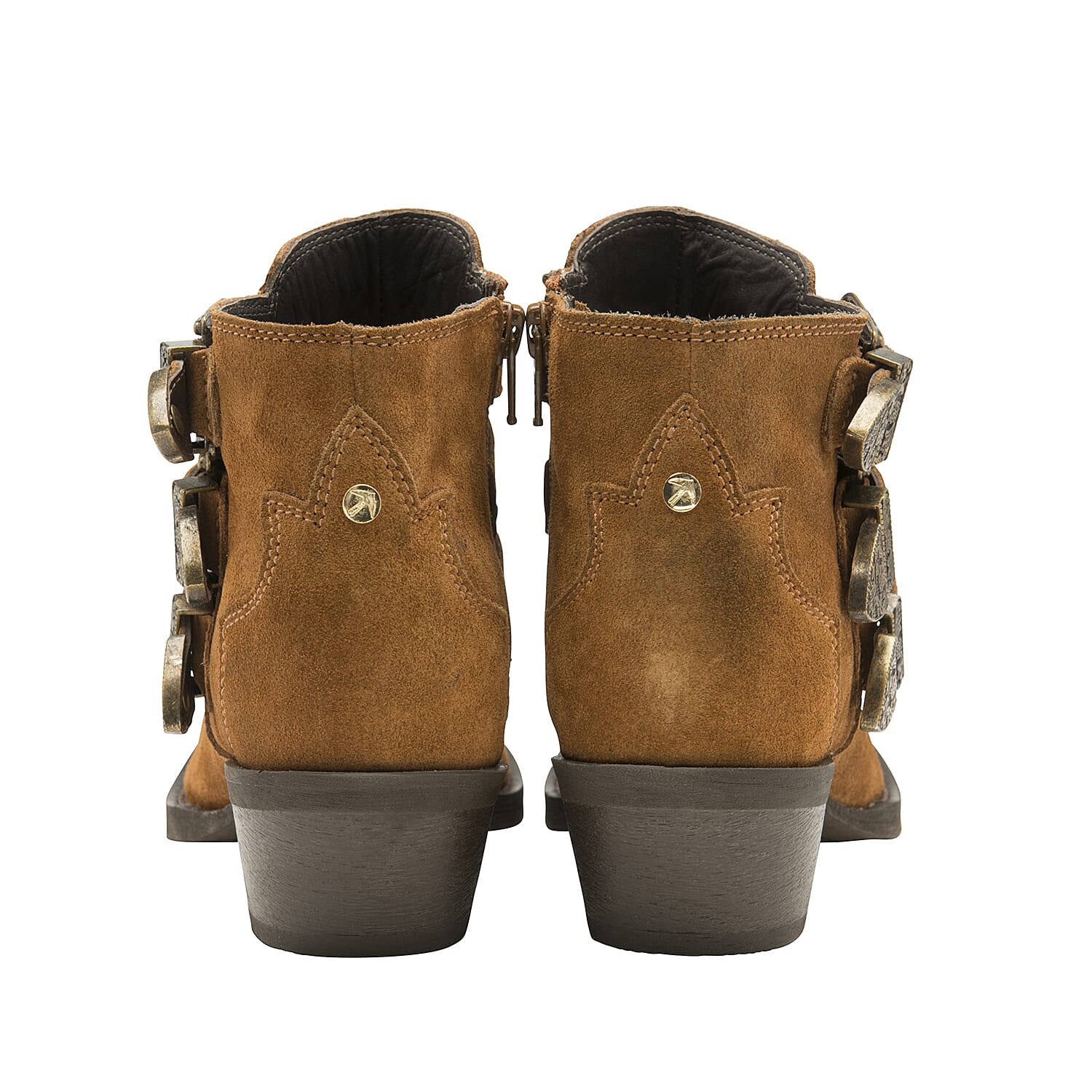 Ravel Tan Colville Suede Ankle Leather Boots (Size 3)