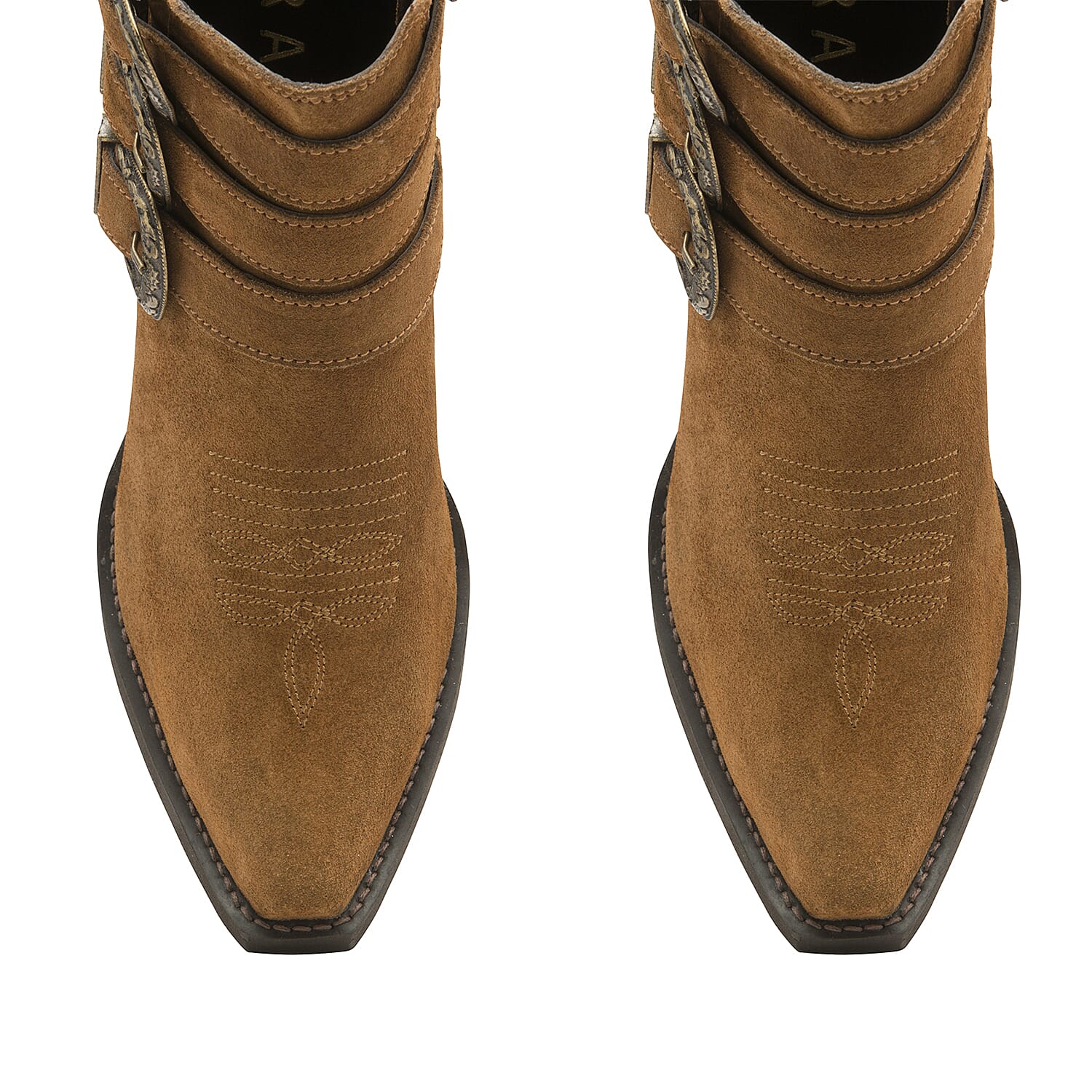 Ravel Tan Colville Suede Ankle Leather Boots (Size 3)