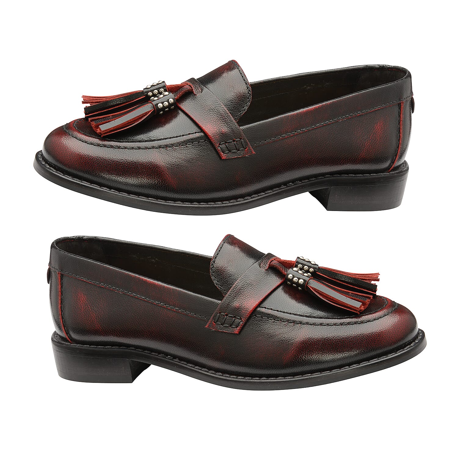 Ravel Bordo Levin Patent Leather Low Heel Loafers (Size 3)