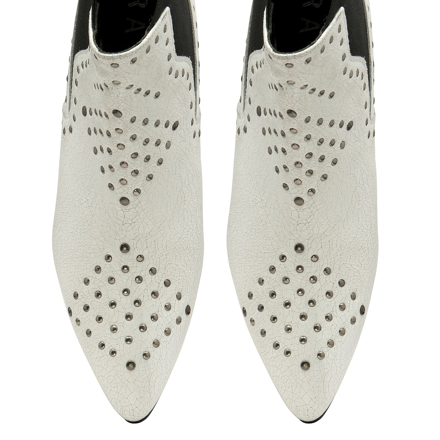 Ravel White Reefton Leather Wedge Ankle  Boots (Size 3)