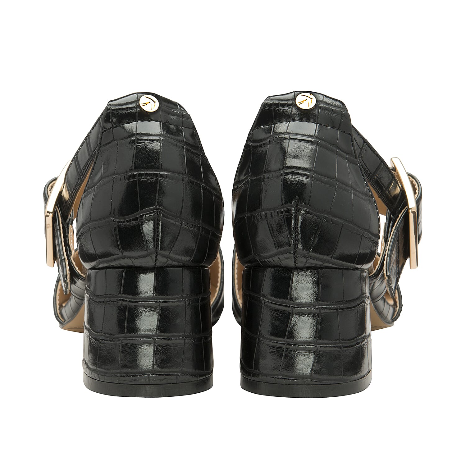 Ravel Black Croc-Print Mayfield Leather Shoes (Size 3)