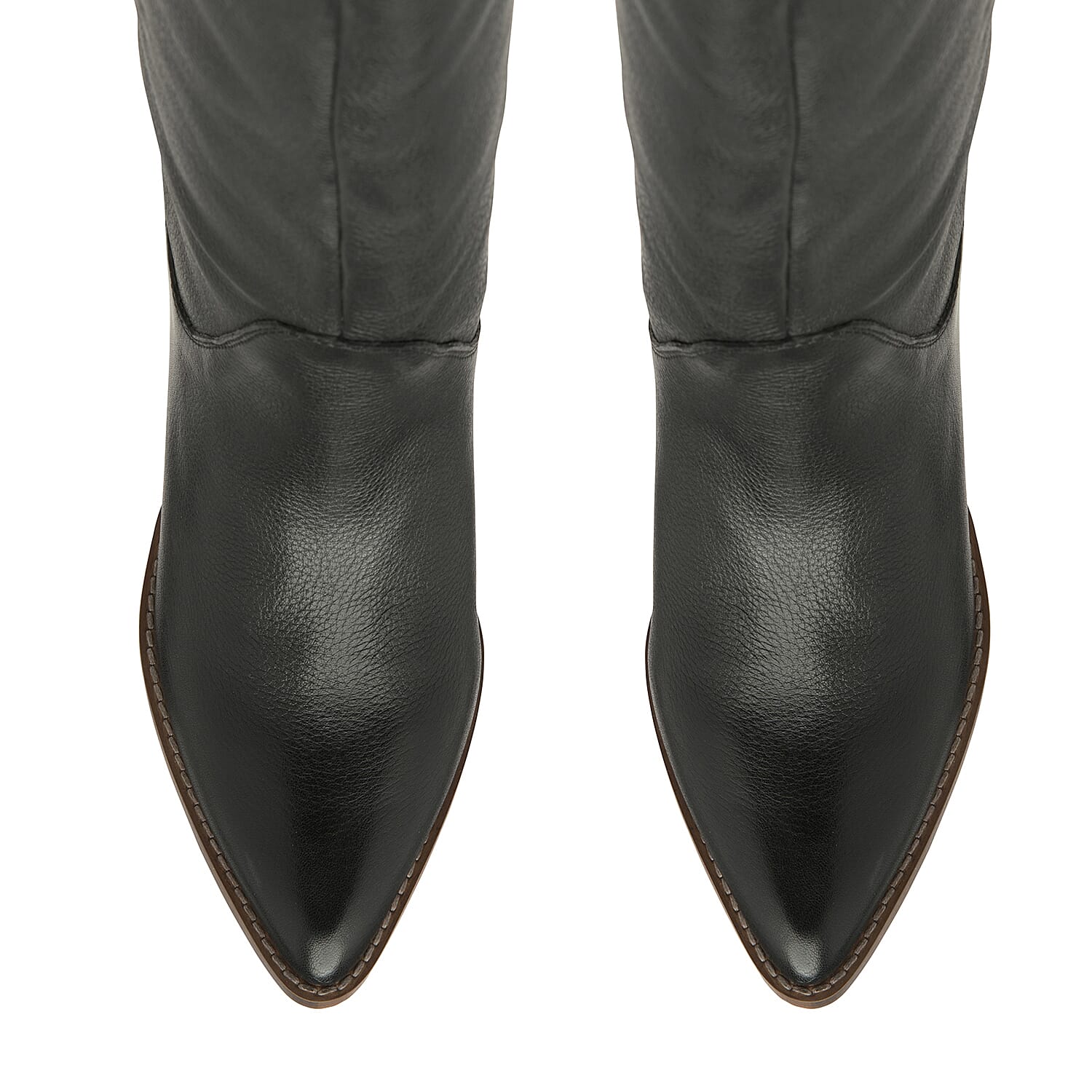 Ravel Black Lumsden Leather Heeled Knee-High Boots (Size 3)