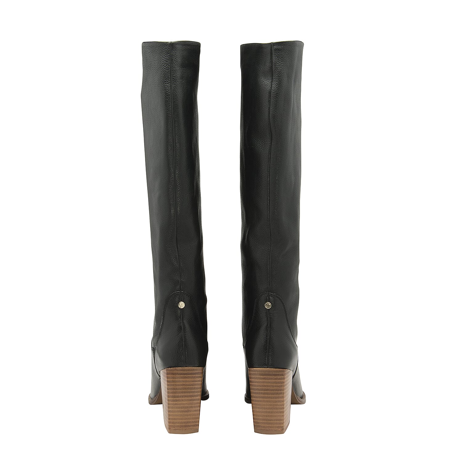 Ravel Black Lumsden Leather Heeled Knee-High Boots (Size 3)