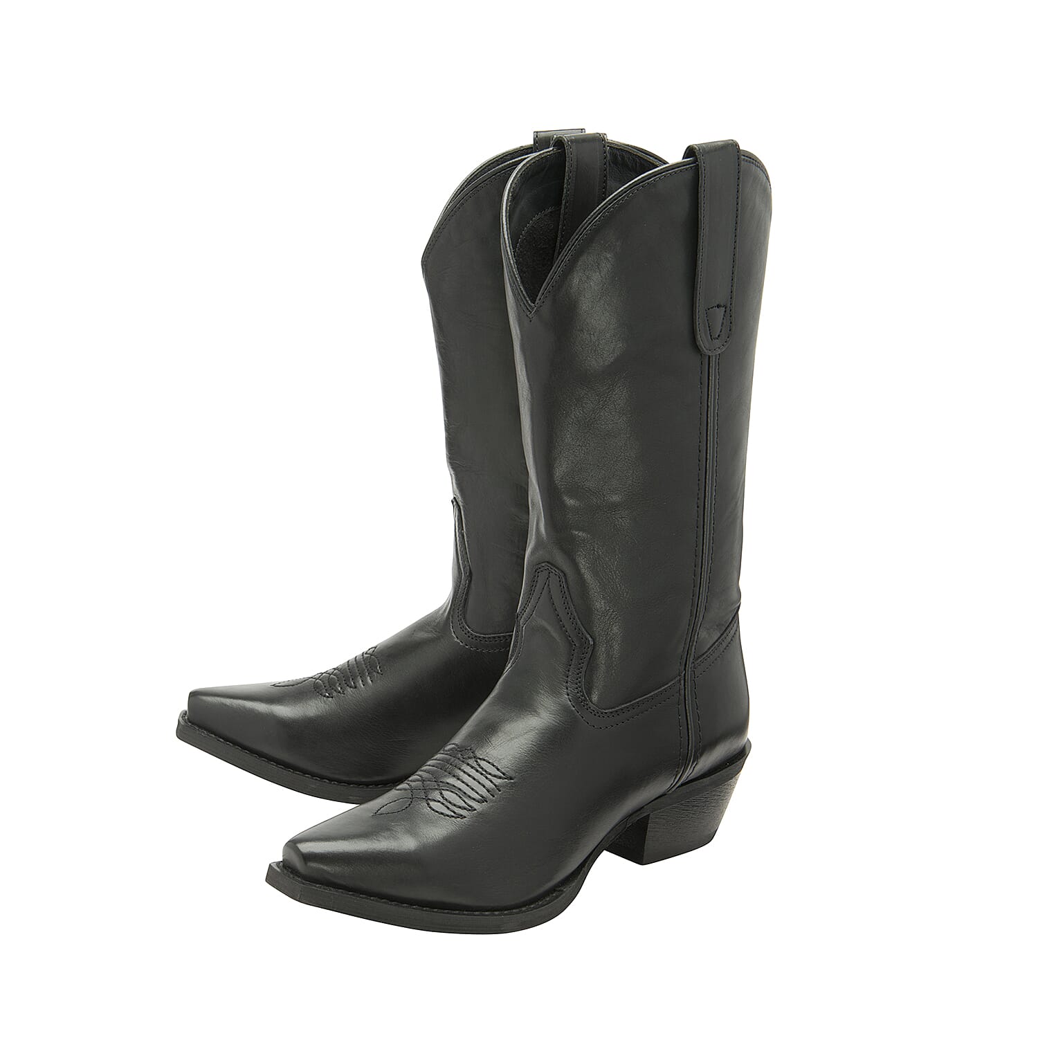 Ravel Black Kumara Leather Mid-Calf Boots (Size 3)