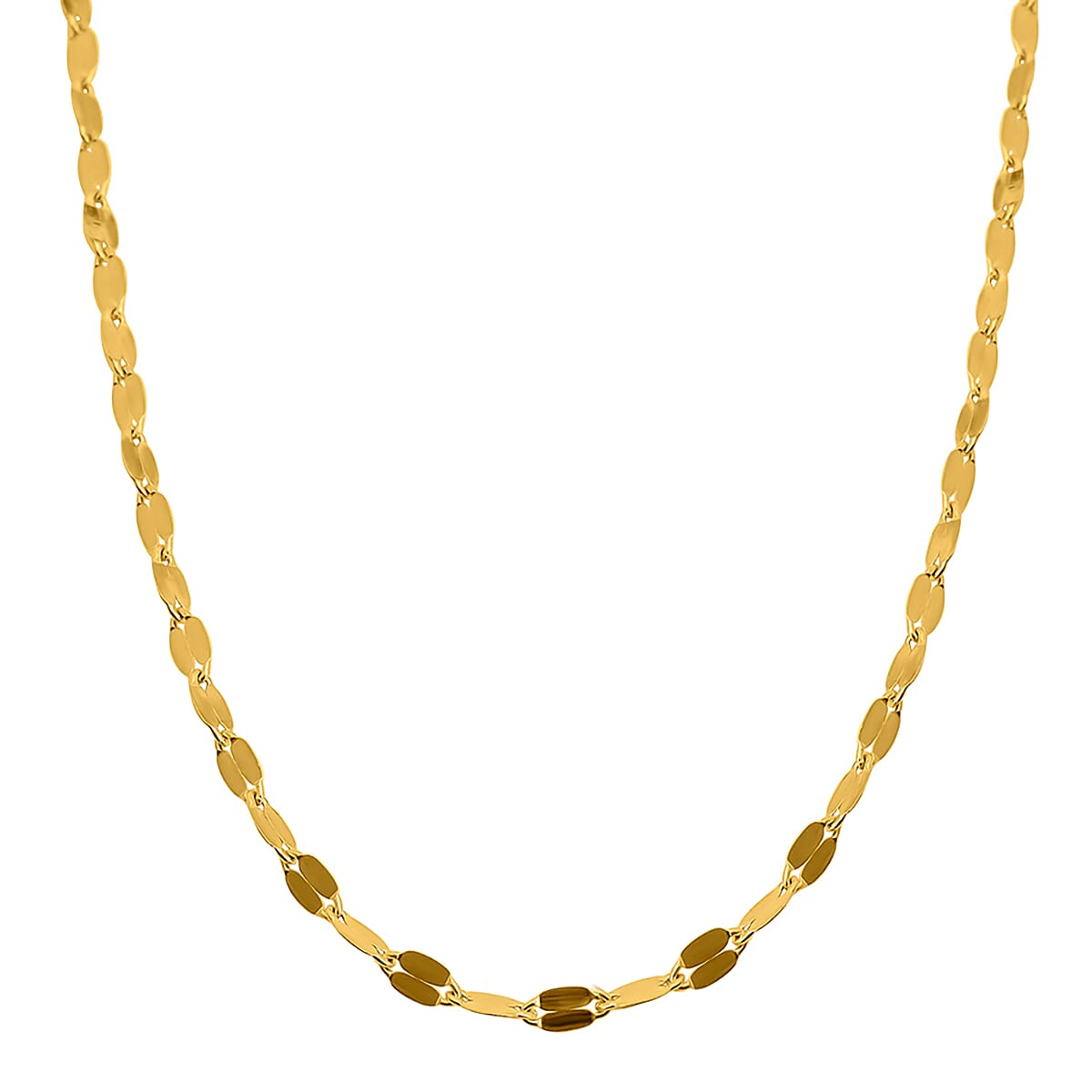 9K Yellow Gold Sparkle Forzatina Chain (Size 20) with Spring Ring Clasp