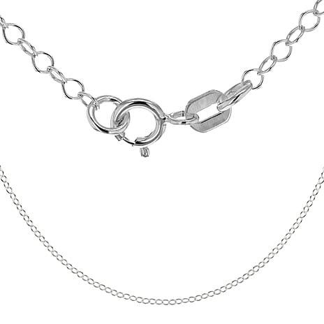 Sterling Silver Rolo Chain (Size 24) with Spring Ring Clasp