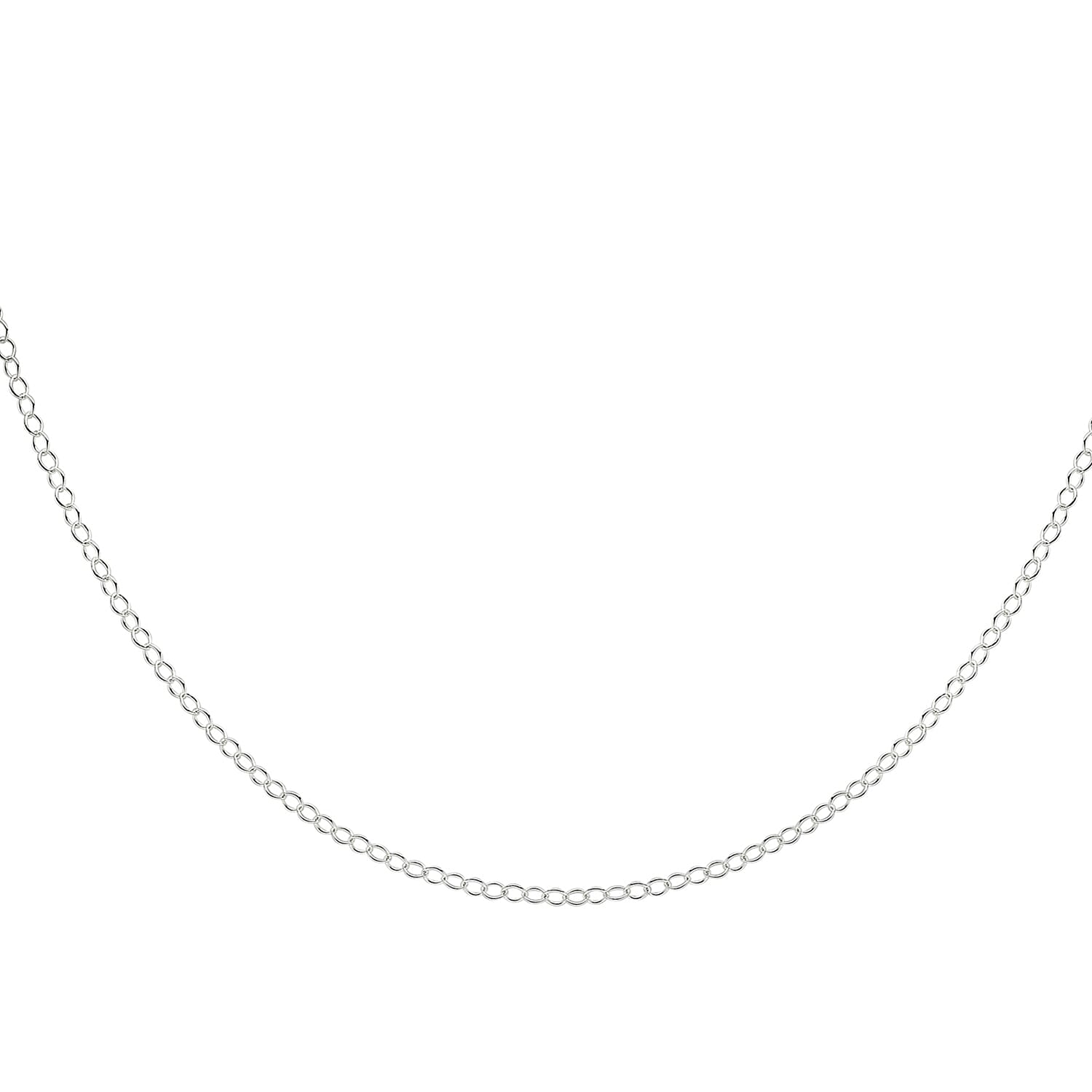 Sterling Silver Rolo Chain (Size 24) with Spring Ring Clasp