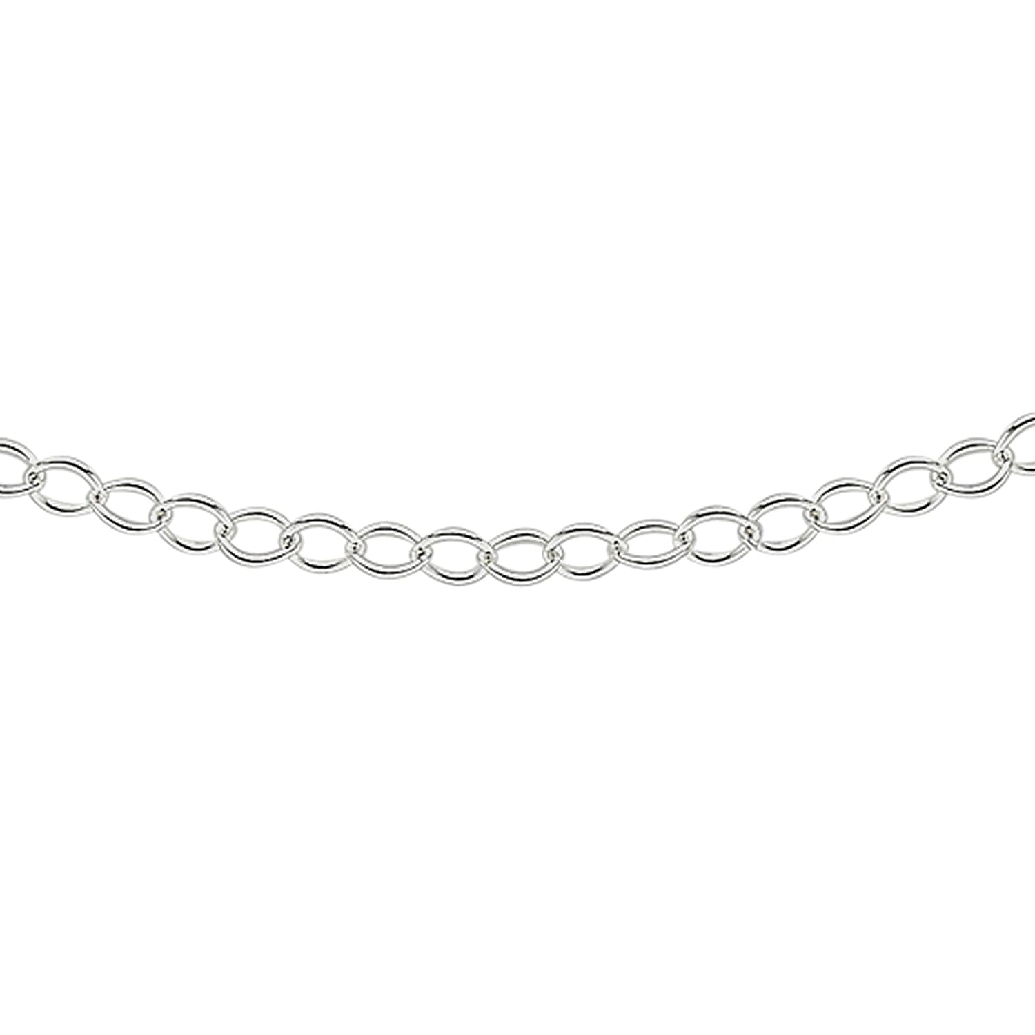 Sterling Silver Rolo Chain (Size 24) with Spring Ring Clasp