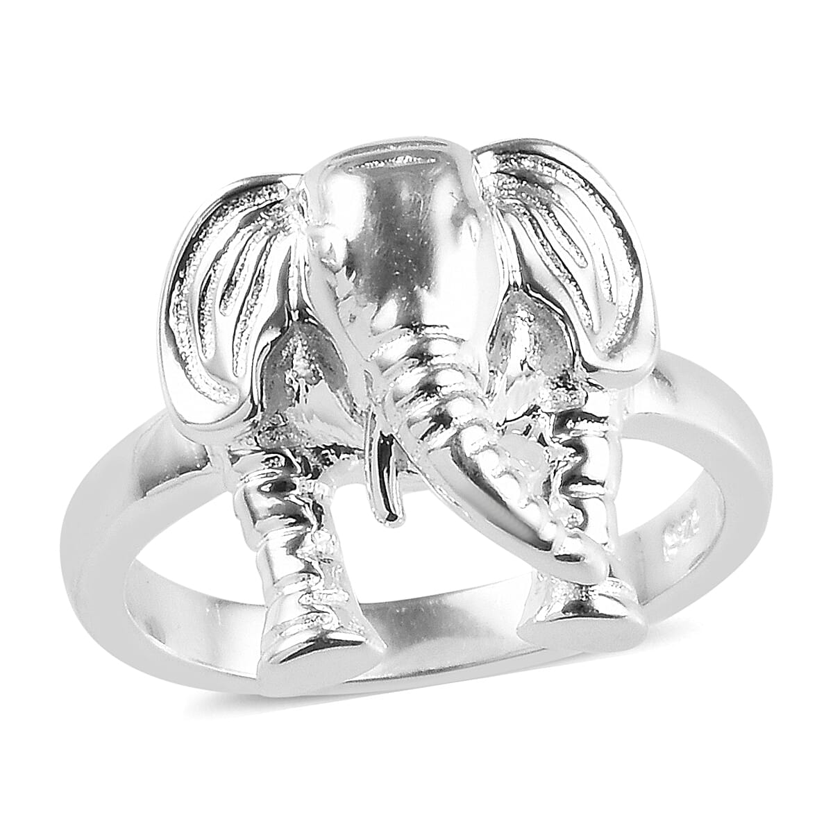 Sterling Silver Elephant Ring, Silver wt 5.63 Gms