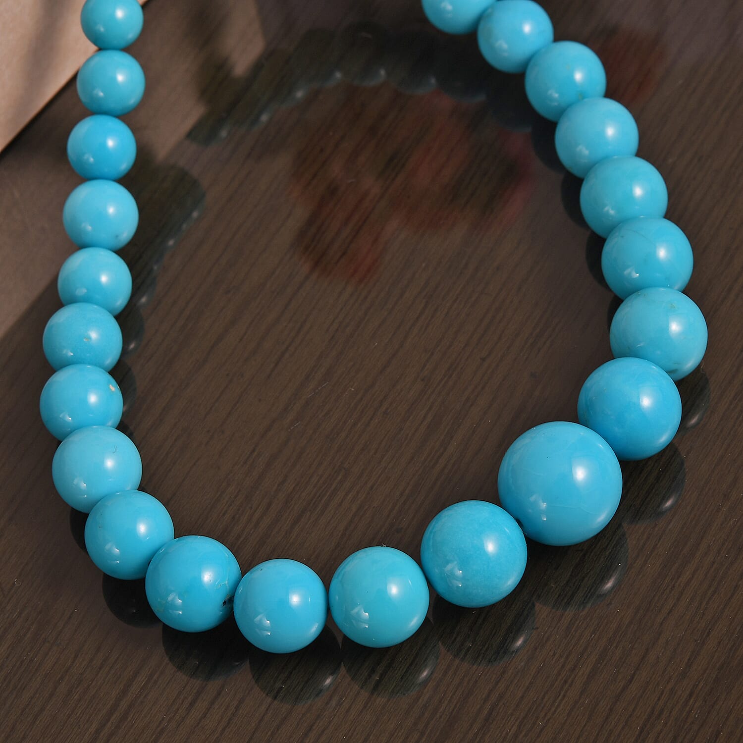 From Tucson - ILIANA 18K Y Gold AAAA Extremely Rare Size Sleeping Beauty Turquoise Necklace (Size 18) 175Ct.