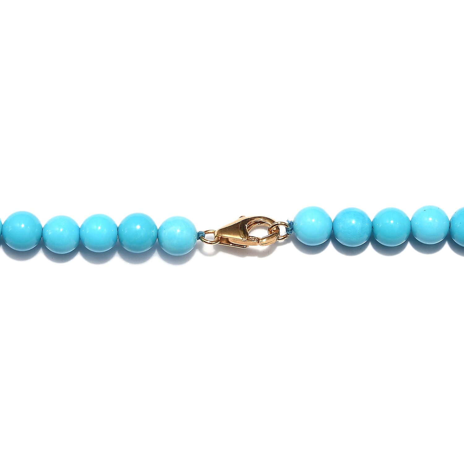From Tucson - ILIANA 18K Y Gold AAAA Extremely Rare Size Sleeping Beauty Turquoise Necklace (Size 18) 175Ct.