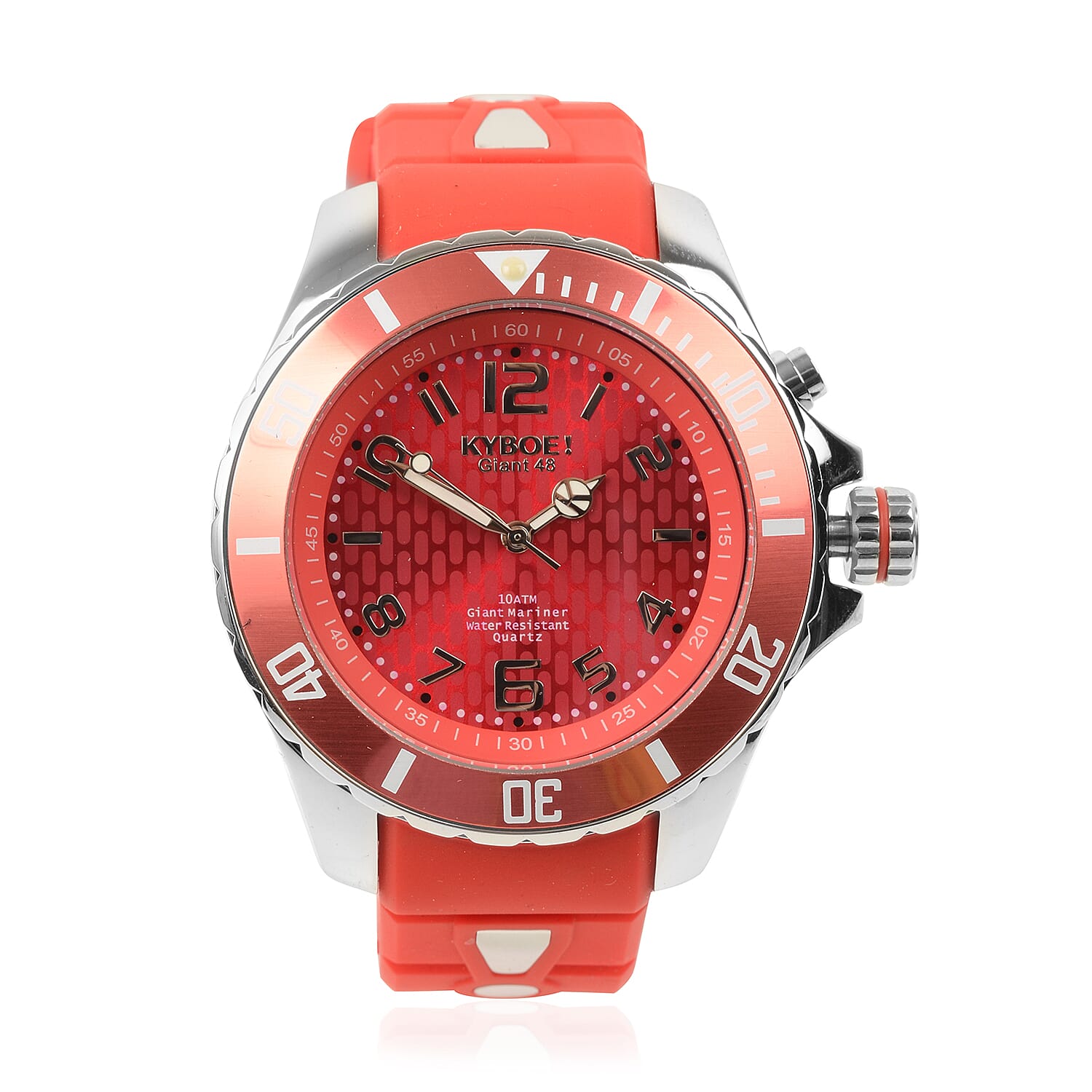 KYBOE Power Collection- Japanese Movement 100M Water Resistant Summer Romance LED Watch in Stainless Steel with Rotating Bezel -  48MM