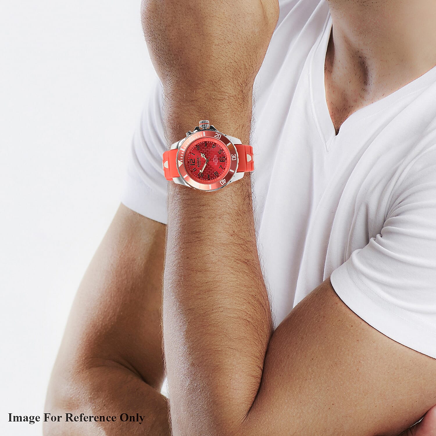 KYBOE Power Collection- Japanese Movement 100M Water Resistant Summer Romance LED Watch in Stainless Steel with Rotating Bezel -  48MM