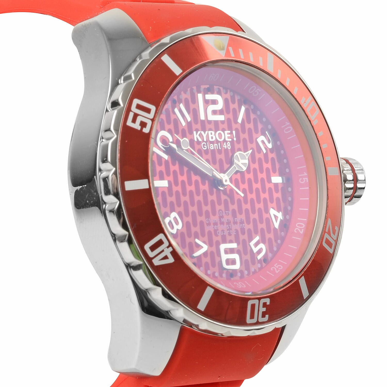 KYBOE Power Collection- Japanese Movement 100M Water Resistant Summer Romance LED Watch in Stainless Steel with Rotating Bezel -  48MM