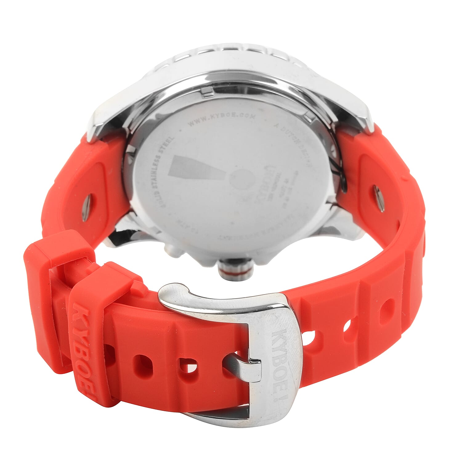 KYBOE Power Collection- Japanese Movement 100M Water Resistant Summer Romance LED Watch in Stainless Steel with Rotating Bezel -  48MM