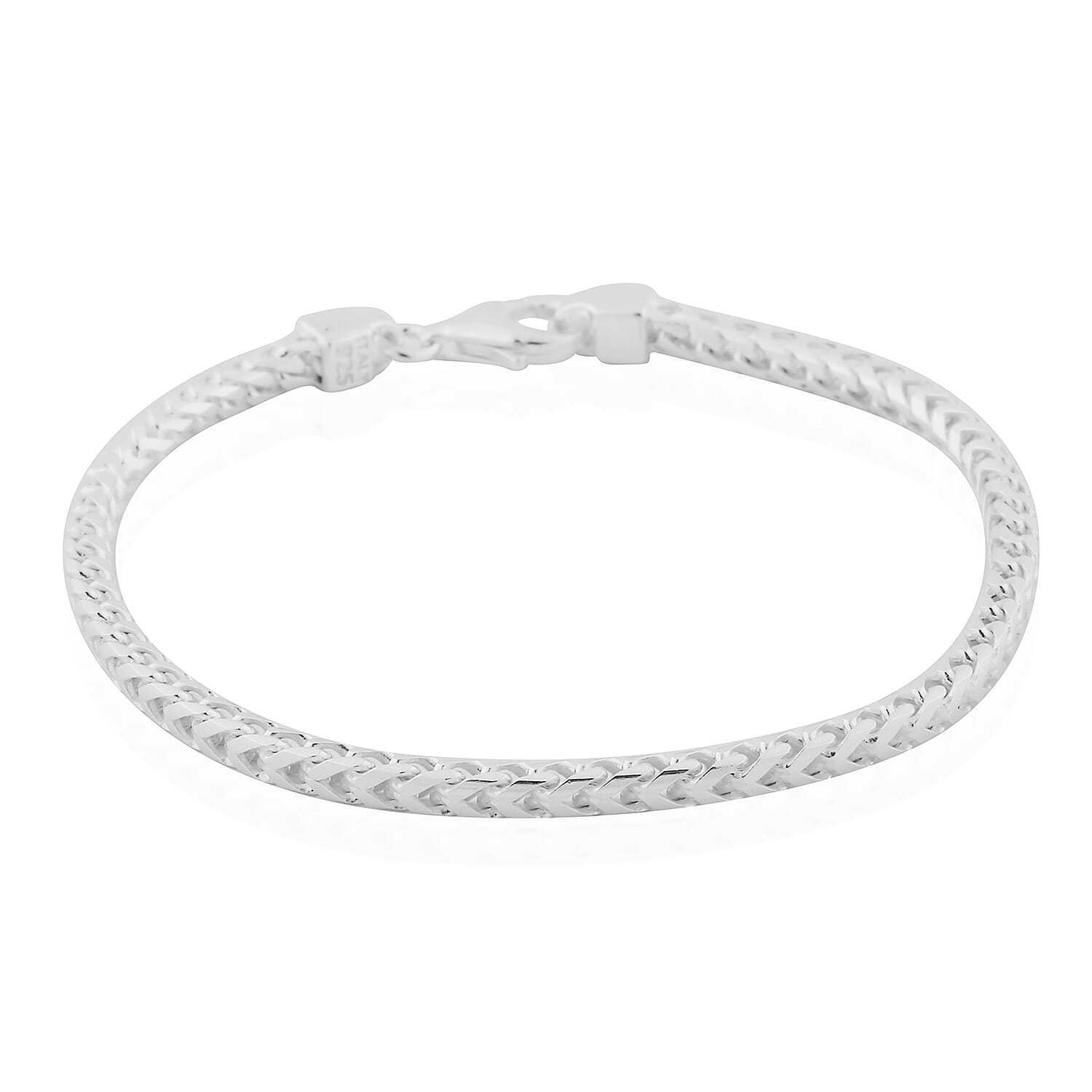 Made in Italy - Sterling Silver Franco Bracelet (Size 8), Silver wt 10.68 Gms