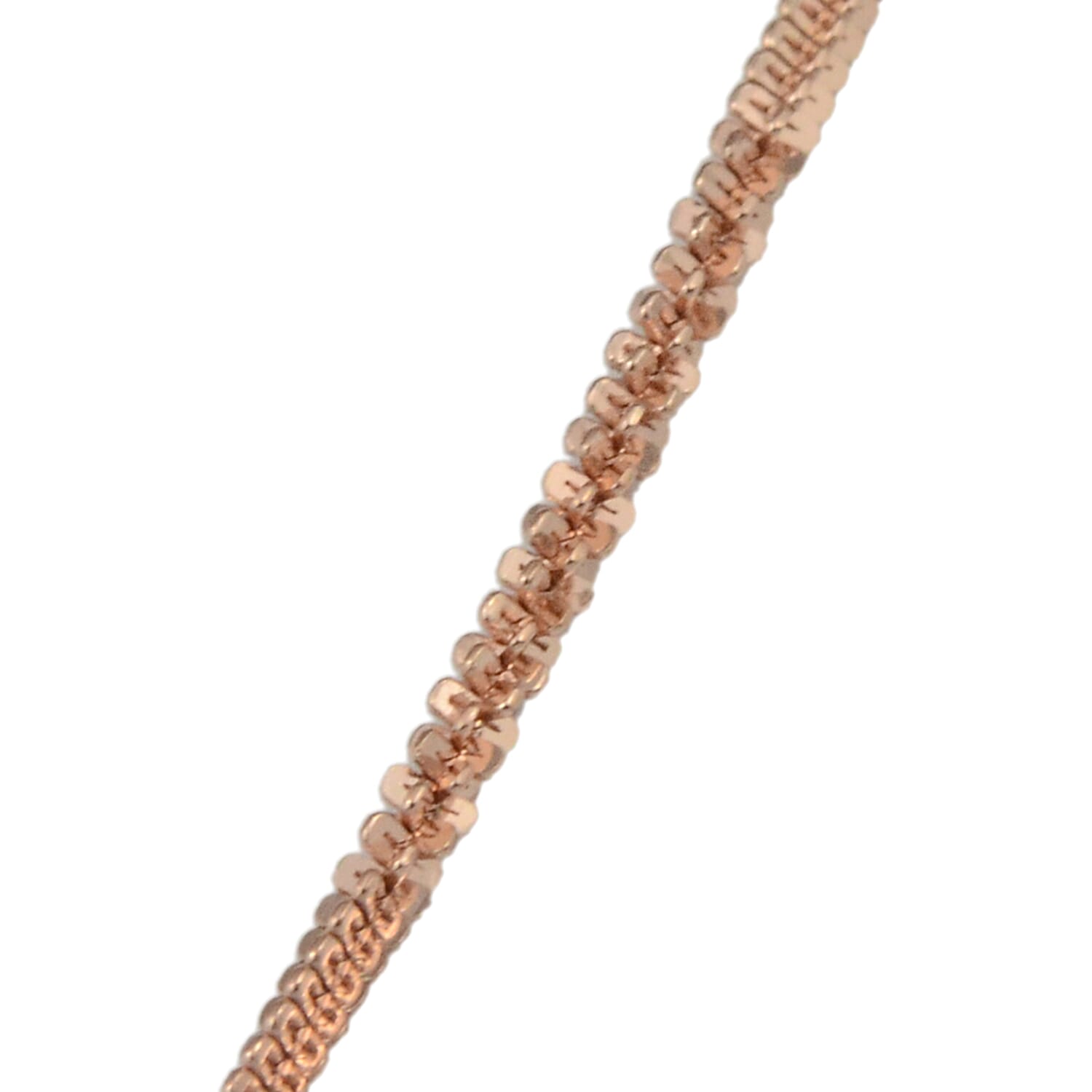 Rose Gold Overlay Sterling Silver Alternate Margarita Chain (Size 30), Silver wt 5.69 Gms