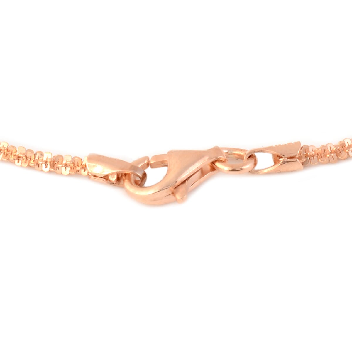 Made in Italy - Rose Gold Overlay Sterling Silver Sparkle Bracelet (Size 7.5)