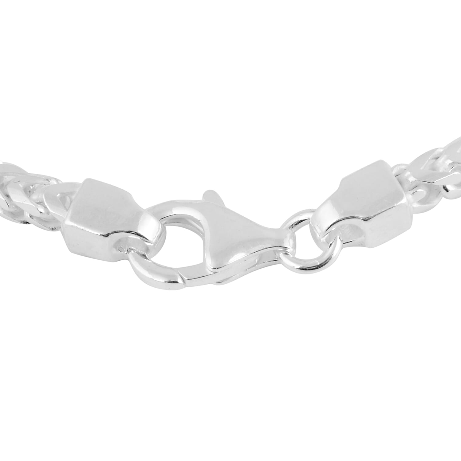 Made in Italy - Sterling Silver Franco Bracelet (Size 7.5), Silver wt 10.16 Gms