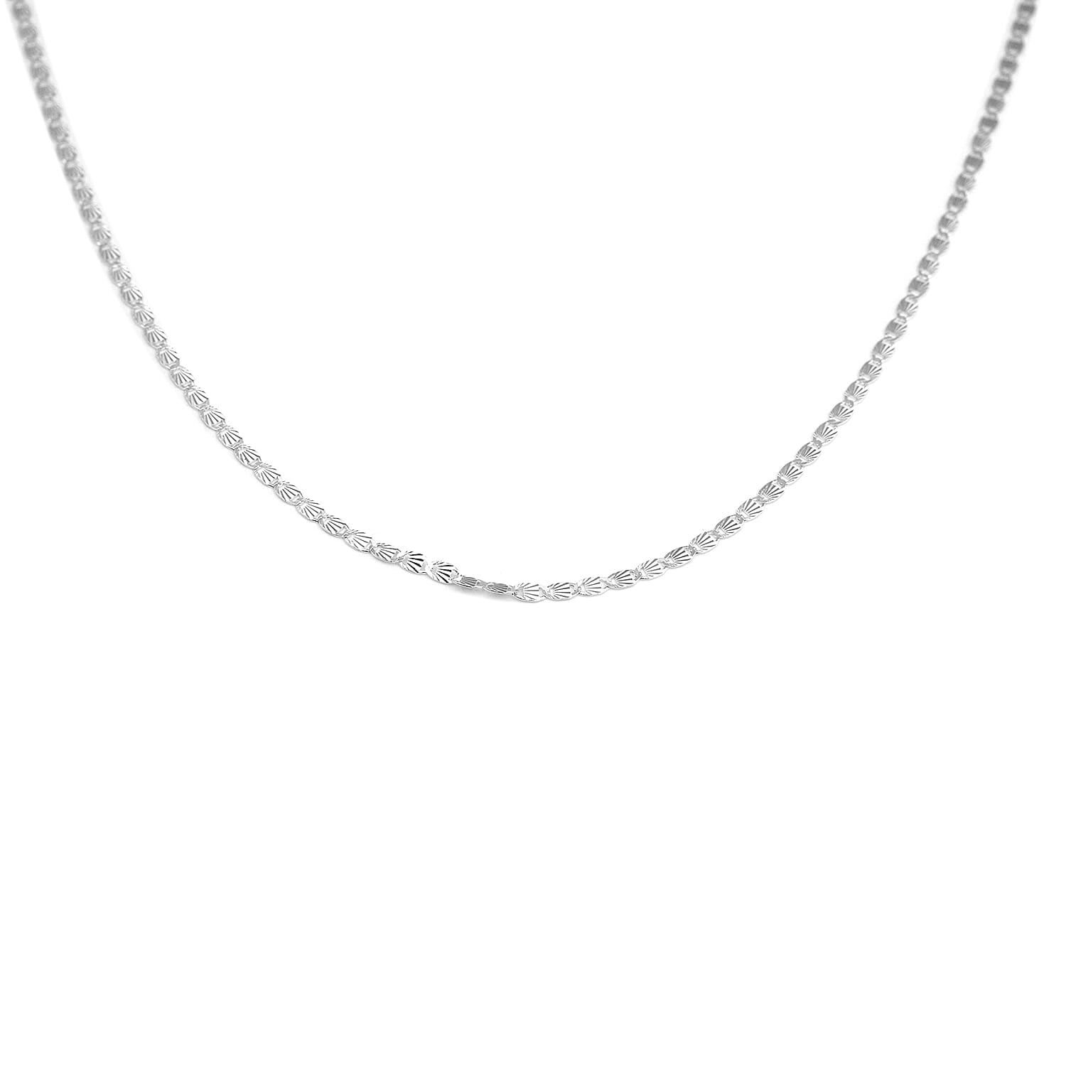 Italian Made Sterling Silver Valentino Necklace (Size 20)