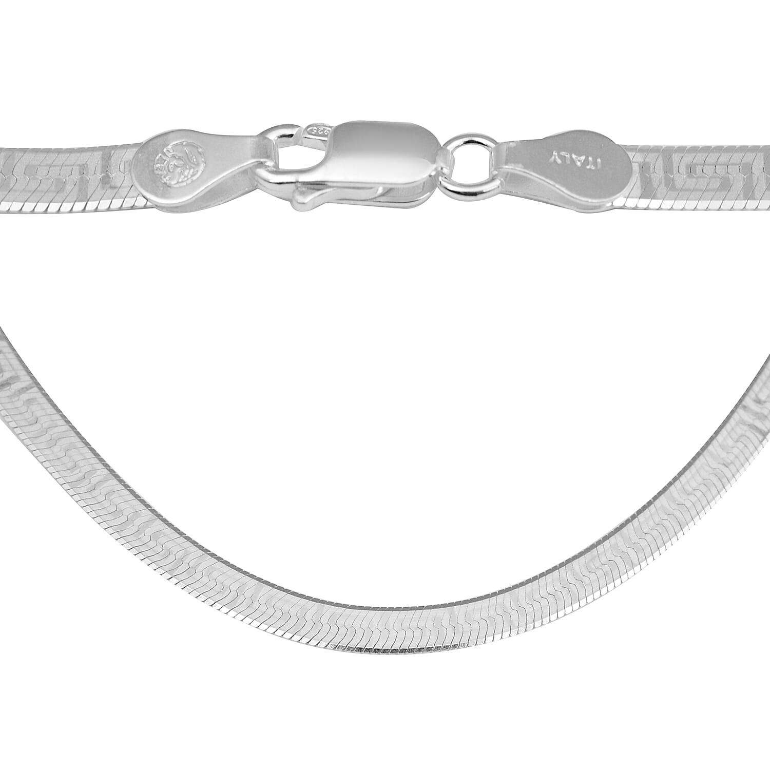 Italian Made- Sterling Silver Greek Key Necklace (Size 20), Silver wt 10.40 Gms