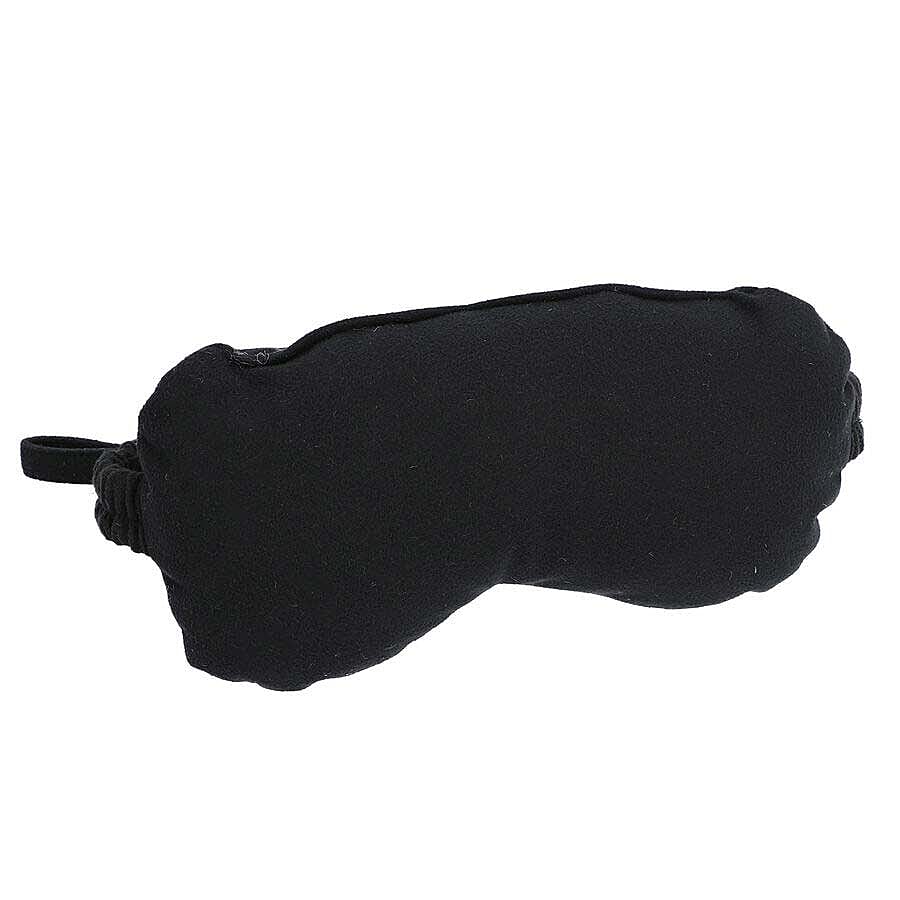 2 in 1 Shungite Eye Mask and Neck Travel Pillow - Black