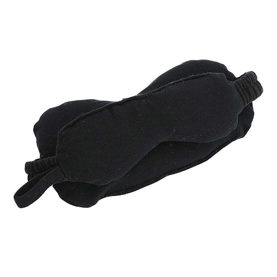 2 in 1 Shungite Eye Mask and Neck Travel Pillow - Black