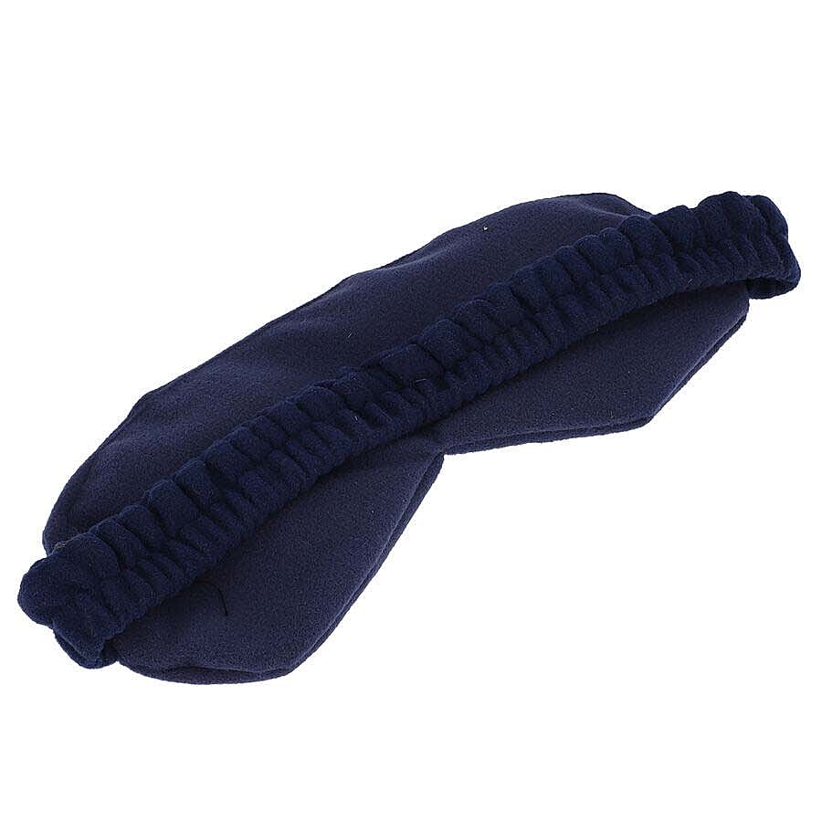 Polyester Fleece Eye Mask with Shungite (Size 22x10 Cm) - Navy Blue