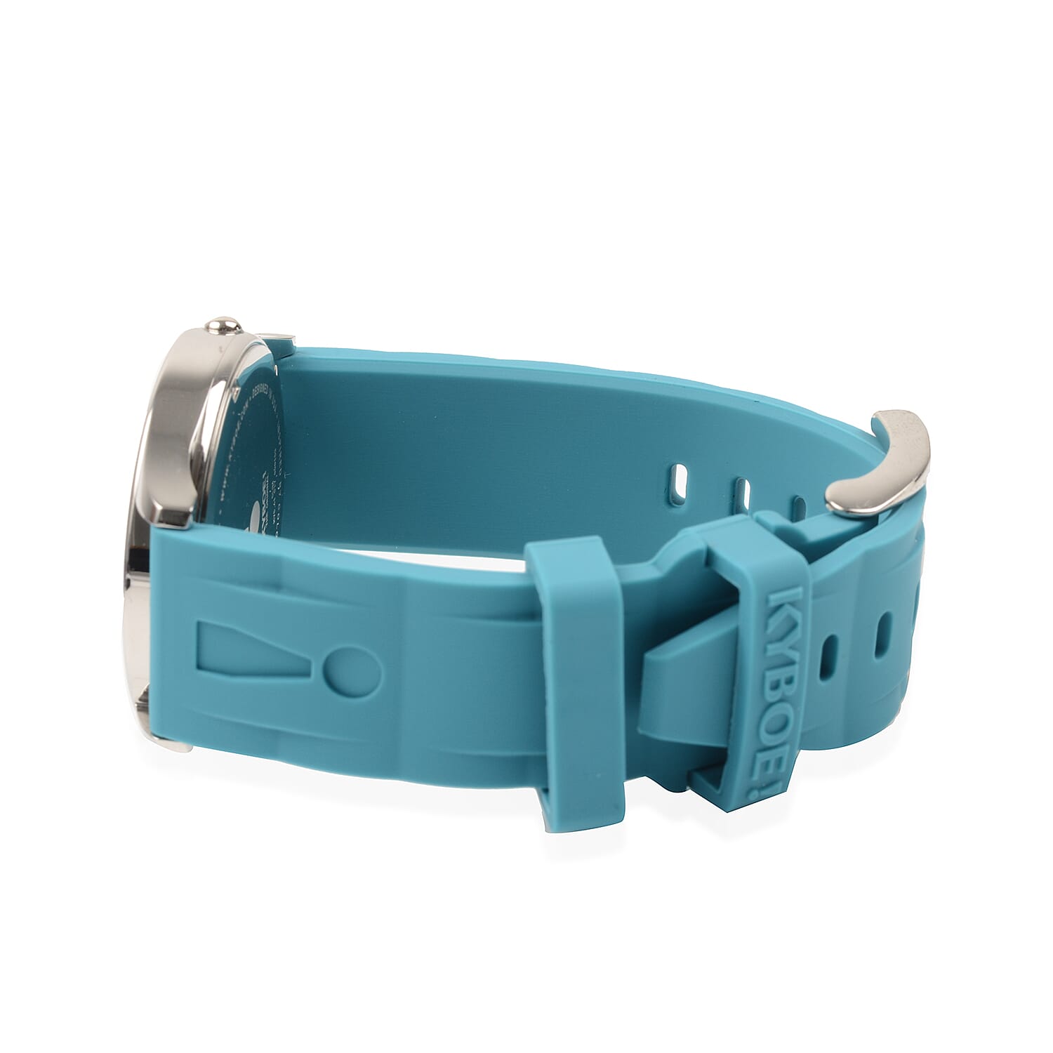 KYBOE Evolve Japanese Movement 100M Water Resistant Tile Blue LED Watch in Stainless Steel with Teal Colour Strap