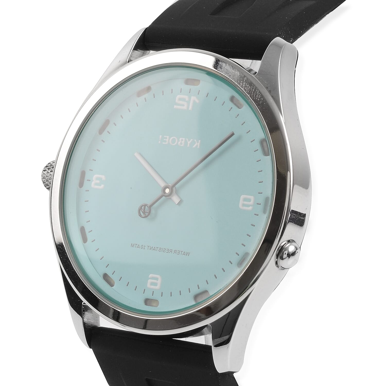 KYBOE Evolve Japanese Movement 100M Water Resistant Deep Splash  LED Watch in Stainless Steel and Black Strap